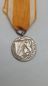 Tysk redningsmedalje fra delstaten Nordrhein-Westfalen. Original