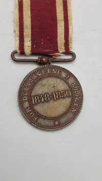 Dansk 1848-50 krigsdeltager medalje. Original