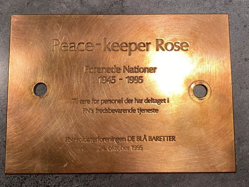 Originalt FN skilt “peace keeper rose”