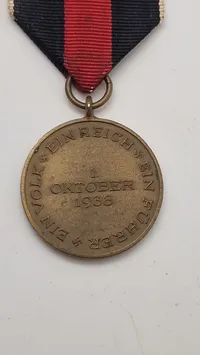 Medaille zur Erinnerung an den 1. Oktober 1938. Original