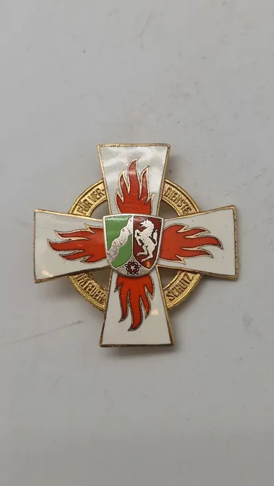 Tysk brandmedalje fra Nordrhein-Westfalen. Original