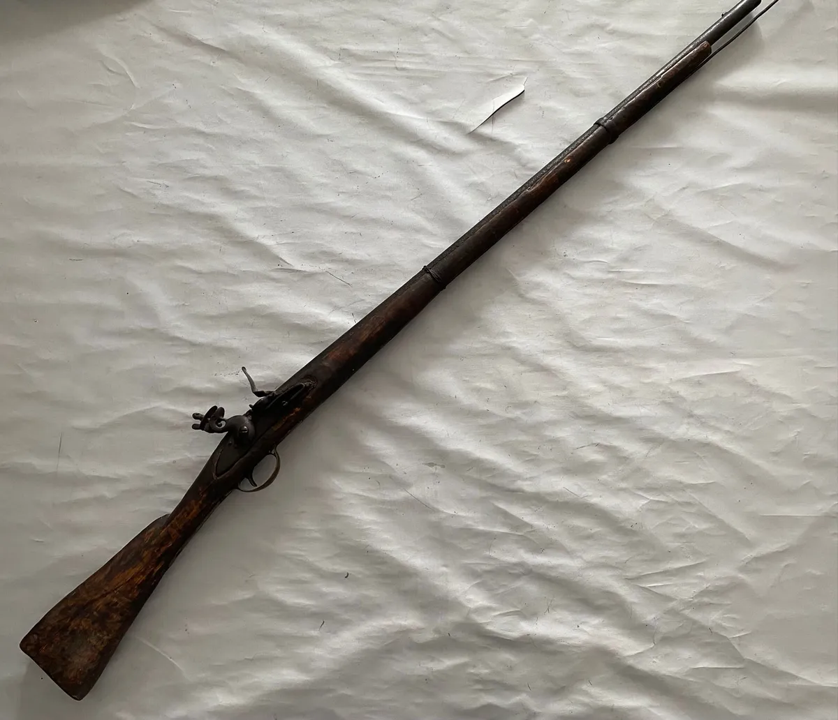 Originalt fransk flintelås gevær - slut 1700 tallet