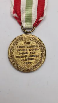 Medaille zur Erinnerung an die Heimkehr des Memellandes. Efterkrigs
