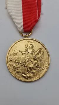 MEDAILLE FÜR RETTUNG AUS SEENOT AM BANDE DER DEUTSCHEN GESELLSCHAFT ZUR RETTUNG SCHIFFBRÜCHIGER. Original