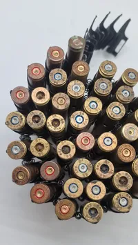 Patronbælte med 45 stk. Deaktiverede ( 8x 57 JS Mauser MG42 WW2)
