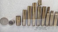Display Ammunitionsarsenalet Trækstadier for 308. Winchester Nato 
7,62 x 51 mm samt løspatron. 32 x 20 Cm