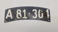 Dansk emalje nummerplade fra MC . Original