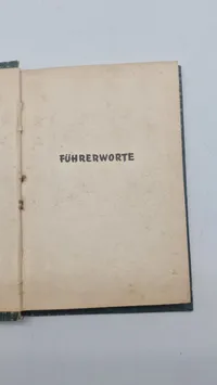 Eks af “Führerworte” original D.N.A.S.A.P. propaganda