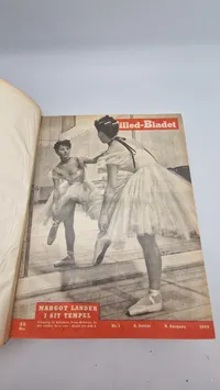 Samling indbundne Billed-Bladet 1945 med bl.a. hipo korpset
