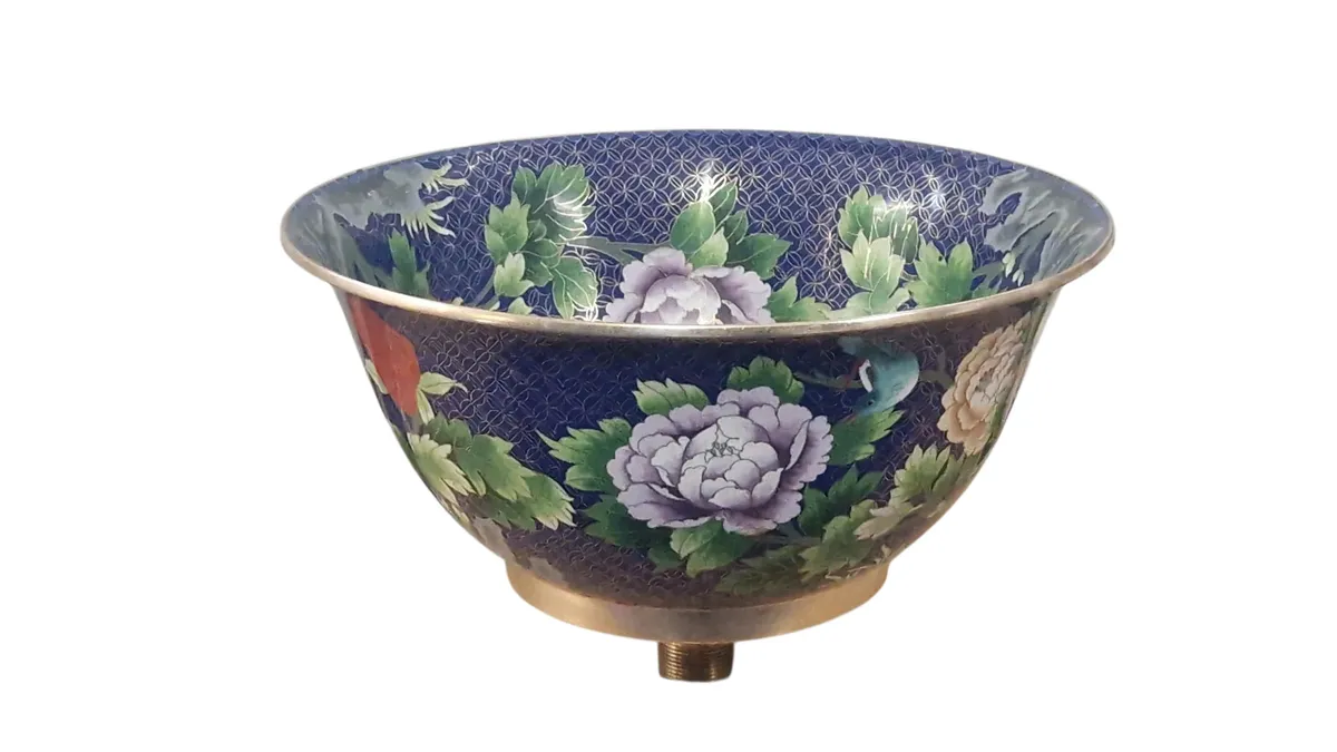 Kinesisk cloisonné emaljevask / vessel sink