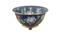 Kinesisk cloisonné emaljevask / vessel sink