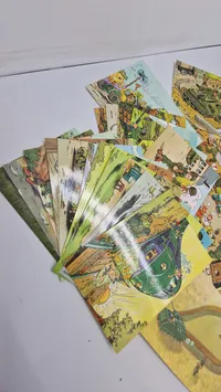 Samling militære tegneserie billeder