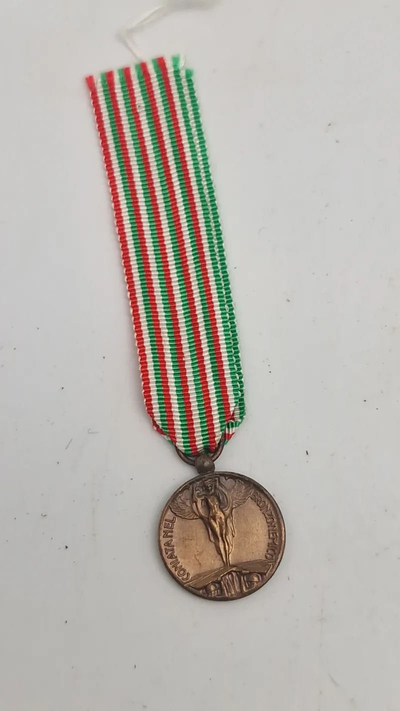 Italiensk erindringsmedalje fra 1. verdenskrig. Miniature. Original