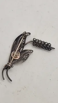 Filigran broche af 925 sterlingsølv