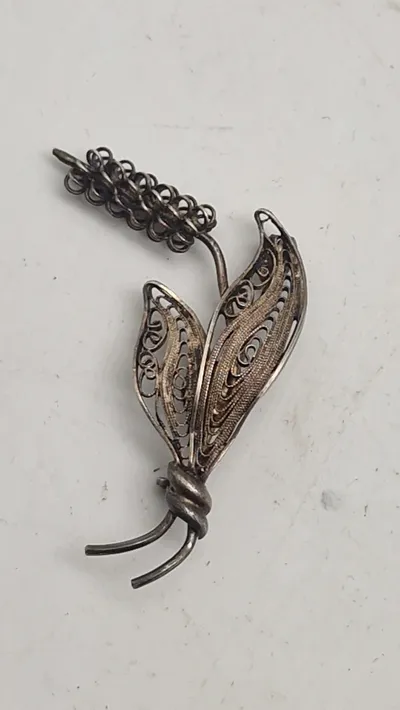 Filigran broche af 925 sterlingsølv