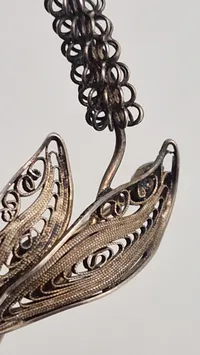 Filigran broche af 925 sterlingsølv