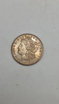 Amerikansk 1921 Morgan-sølvdollar. Original