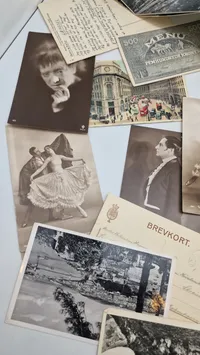 Samling postkort mm. Originale