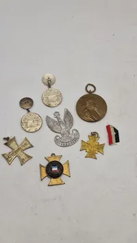Samling diverse kors og ordner mm. Originale Polen mm.