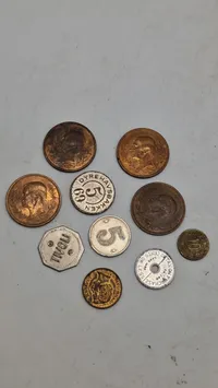 Samling Tivoli mønter mm.