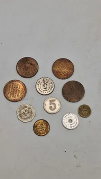 Samling Tivoli mønter mm.