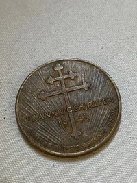 Original mønt - Frankrigshjælpen 1945