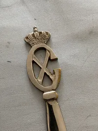 Original brevåbner med monogram af Kong Christian X