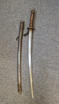 Japansk Type 95 NCO Gunto Sværd fra Anden Verdenskrig, original