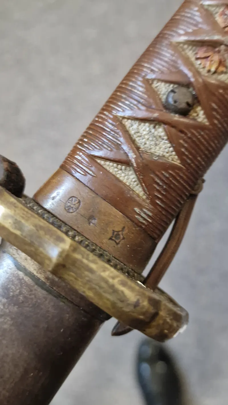 Japansk Type 95 NCO Gunto Sværd fra Anden Verdenskrig, original
