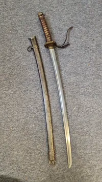 Japansk Type 95 NCO Gunto Sværd fra Anden Verdenskrig, original