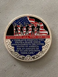 Amerikansk Challenge coin - Thank you for your service