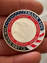 Amerikansk Challenge coin - Thank you for your service