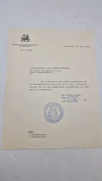 Etiopiens Stjerneorden med papirer. Original