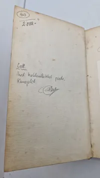 Bog fra 1782 som har tilhørt Frits Helmuth
