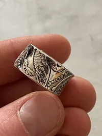 Fingerring lavet af mønt