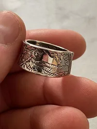 Fingerring lavet af mønt
