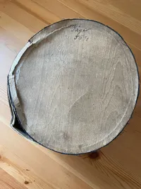 Sjælden original tysk ww2 minearbejder kepi brugt ved parader - med navngiven kasse