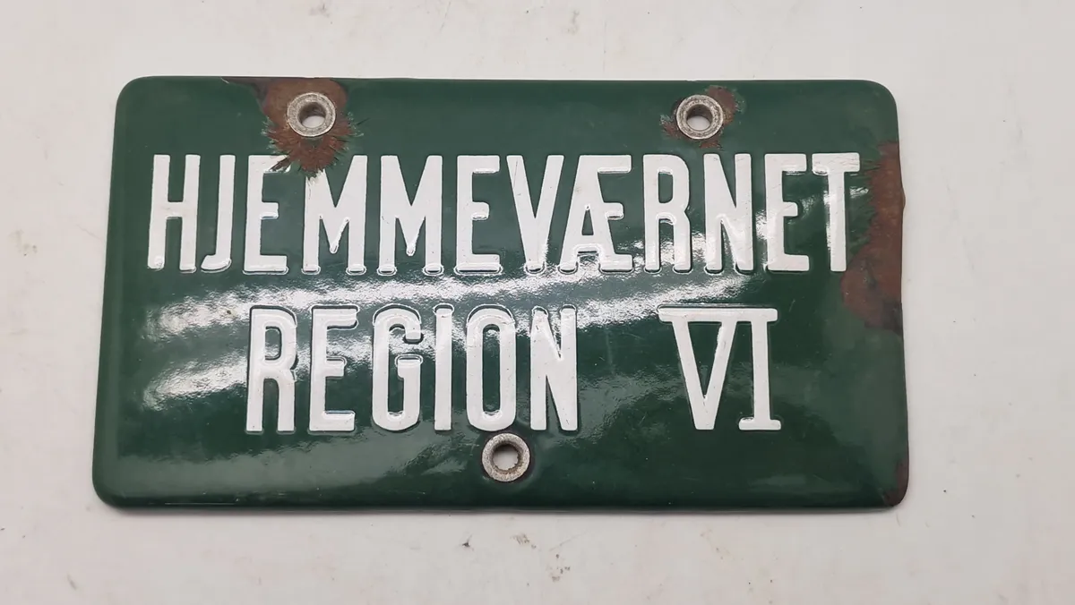 HJV Emaljeskilt, originalt