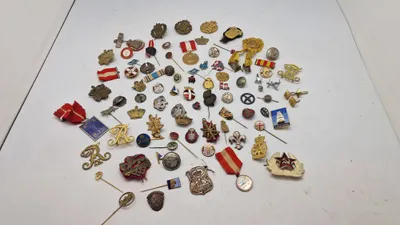Stor samling pins