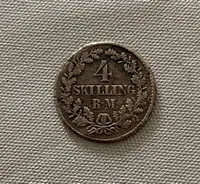Original 4 skilling mønt