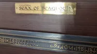 Limited Edition" kopi af Seax of Beagnoth
, også kendt som Thames scramasax, et angelsaksisk enkeltægget knivblad fra det 10. århundrede.Ø