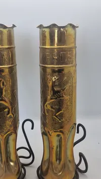 ww1 granat hylstre lavet som stager. Originale