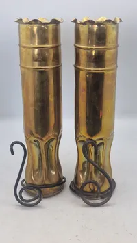 ww1 granat hylstre lavet som stager. Originale