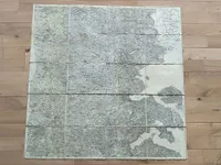 Sjældent originalt tysk kort i plastik materiale fra 1910 - kortet er over Sønderjylland (dengang fortsat tysk)