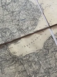 Sjældent originalt tysk kort i plastik materiale fra 1910 - kortet er over Sønderjylland (dengang fortsat tysk)