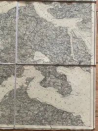 Sjældent originalt tysk kort i plastik materiale fra 1910 - kortet er over Sønderjylland (dengang fortsat tysk)
