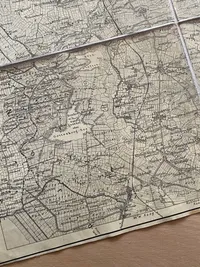 Sjældent originalt tysk kort i plastik materiale fra 1910 - kortet er over Sønderjylland (dengang fortsat tysk)