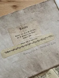 Sjældent originalt tysk kort i plastik materiale fra 1910 - kortet er over Sønderjylland (dengang fortsat tysk)
