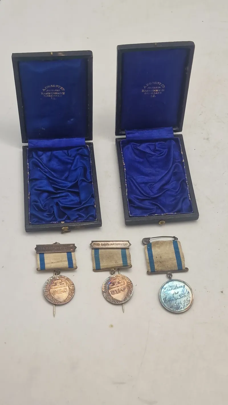 Medaljer fra Dansk Bicycle club, sterlingsølv