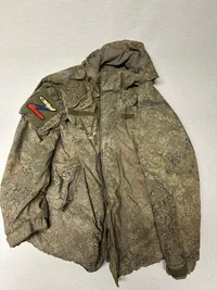 original russisk uniform fra fronten i Ukraine, han overlevede ikke